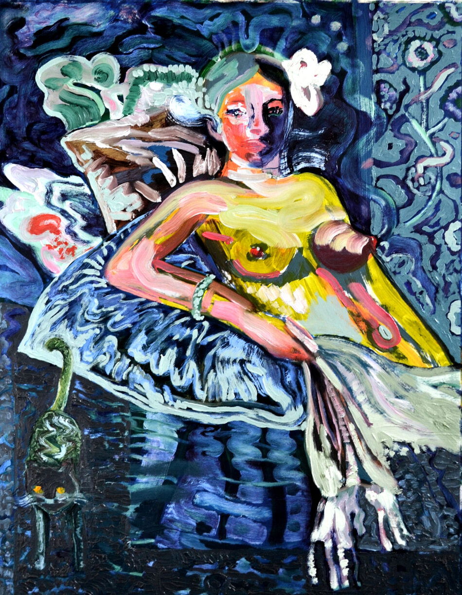 Olympia's luck / olieverf op papier / 65x50cm / 2023