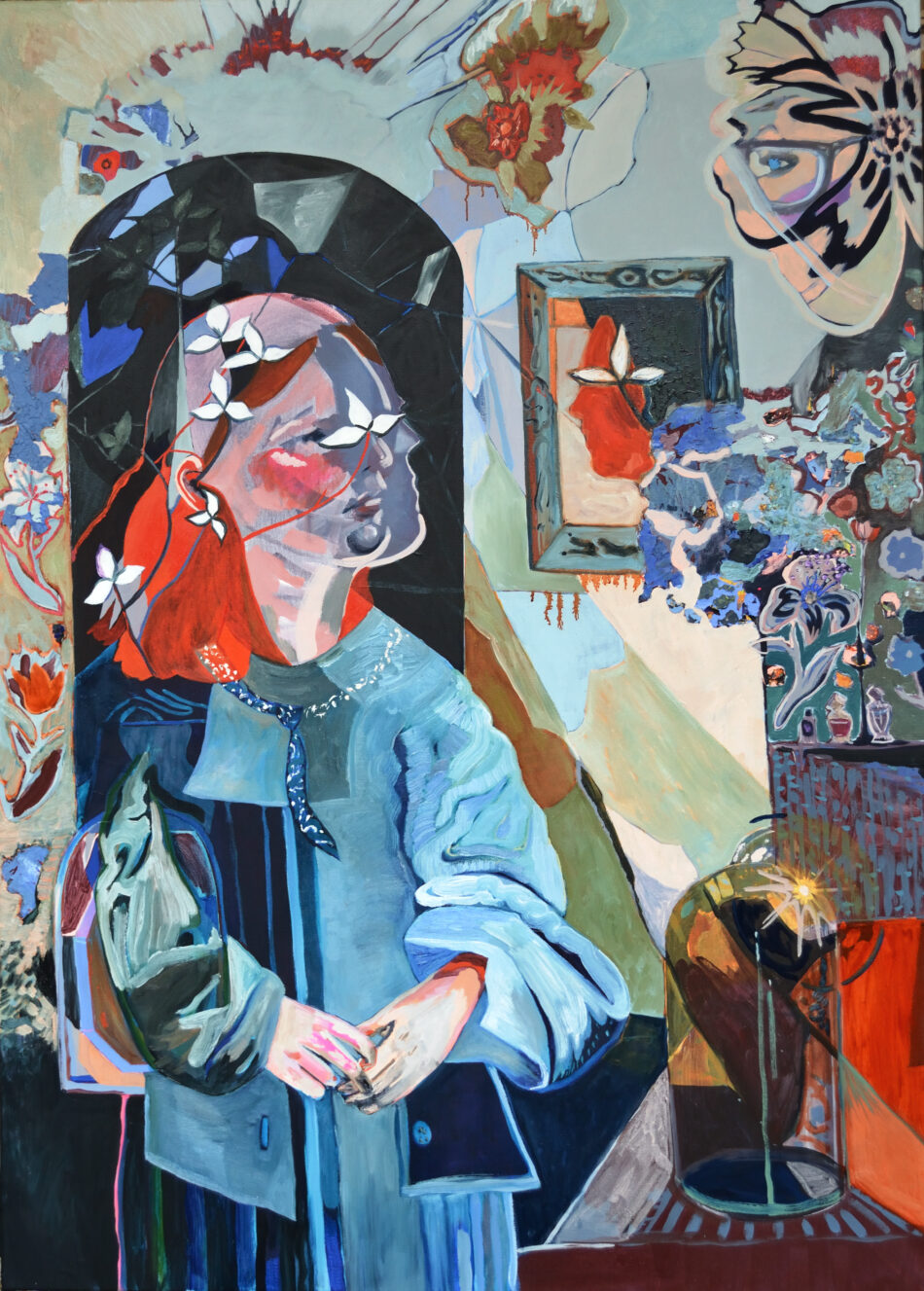 De glazen stolp / acryl en olieverf op doek / 160x120cm / 2024